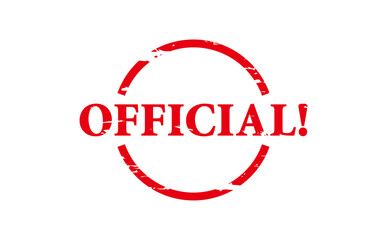 OFFICIAL! - Red Rubber Stamp with text OFFICIAL!
