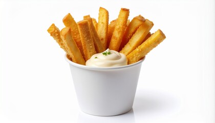 crispy potato sticks served in a cup