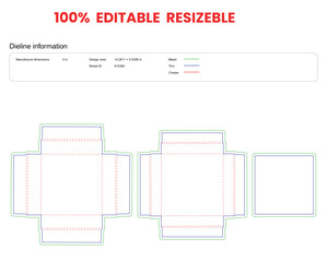 square jewelry box with lid dieline template box dieline die lines packaging custom dieline  box cardboard box dieline pizza box dieline printable product packaging layout,
