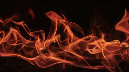ferocity. Dramatic flames with intense orange and yellow hues isolated against a dark atmospheric background. STEM education sheets, lab safety posters, designed for biotech research communications.