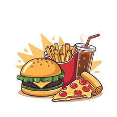 fast food vector illustration