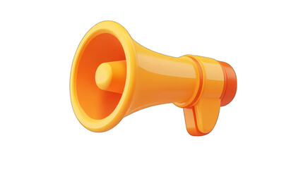 Minimalist 3D Megaphone Icon for App UI, transparent background application