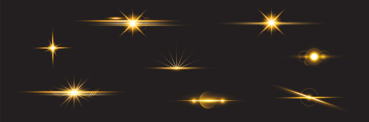 PNG sparkle flare golden halo, sunbeam burst, starlight glimmer, and lens spark for magical, space-inspired, and transparent radiant design compositions