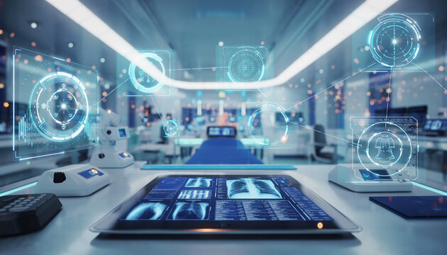 utting Edge Laboratory Research with Gloved Scientist Using Pipette, Advanced Biotechnology Interface, Digital Chemical Structures, Futuristic Blue Tech Overlay High-Tech Medical Innovation Background - Powered by Adobe