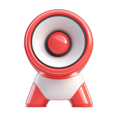 Modern Red Wireless Speaker with Clean Design for Sound Enhancement