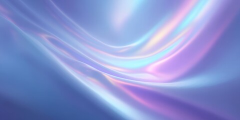 Abstract background refraction animation effect seamless loop render shape blue soft glow waves flow gently, dreamy light plays across silky surface creating calm motion and smooth depth