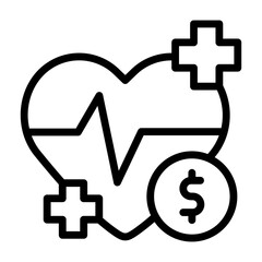 affordable medicine icon line