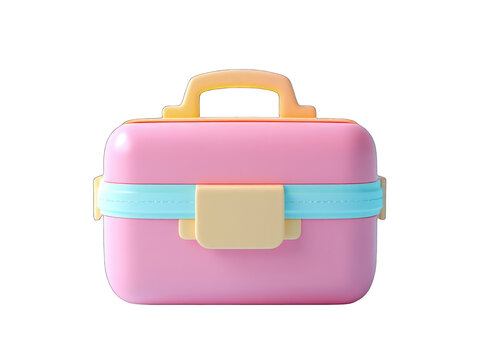 Pastel Colored Lunchbox for Cute Food Storage with a transparent background