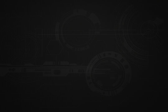 AI generated dark tech interface background with subtle hud lines geometric circuits and modern digital elements on a clean dark tone designed for futuristic technology themes - Powered by Adobe