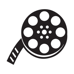 Film Reel Strip Icon Vector Illustration