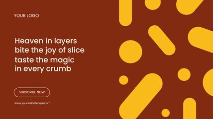 Flat Cartoon Hand Drawn Illustration of National Chocolate Cake Day for Thumbnail Template