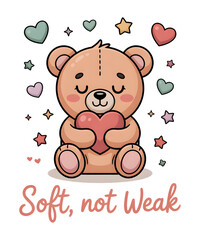 Fototapeta premium Soft Not Weak Teddy Bear PNG