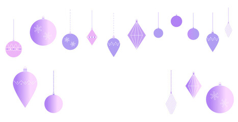 クリスマスオーナメントのフレームイラスト