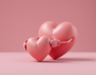 Supportive Hearts Soft Pink Palette