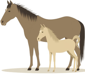 말과망아지_가족_동물친근감