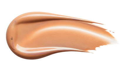 Abstract cosmetic cream swirl texture isolated on transparent background