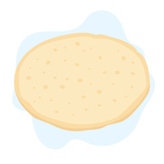 Minimal food scene featuring soft flatbread with warm texture, flatbread design adding clean handmade vibe ideal for recipe visuals, packaging concepts and bakery themes.
