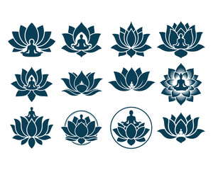 Fototapeta premium Lotus Flower SVG design