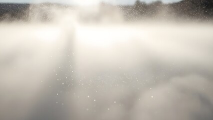 Snowfall in a serene winter landscape