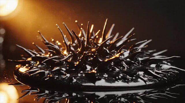 Magnetic Fluid Demonstration - Dynamic Spikes and Fluid Motion.