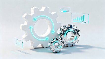 gears on a white background