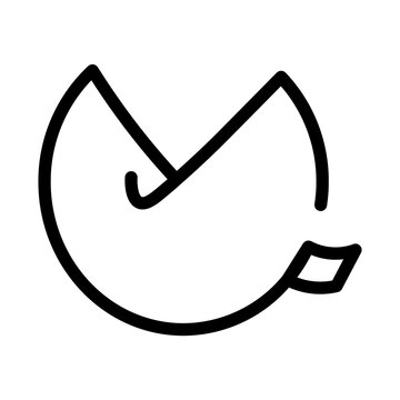 fortune cookie line icon