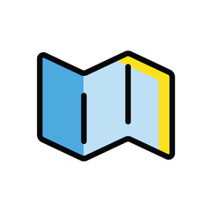 map icon illustration for travel navigation exploration direction and location concept