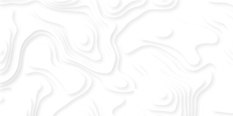 Abstract geography peak white wave paper curved reliefs. Seamless swirl wave contour maps. Vector illustration. topography line map. © Alibuss