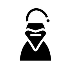 santa claus glyph icon