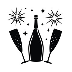 Champagne Pop New Year Celebration