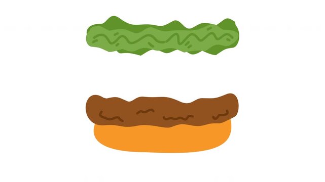 burger cheeseburger logo icon animation