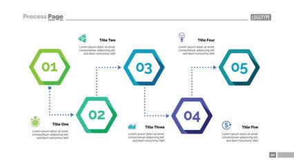 Process Chart with Five Elements Template