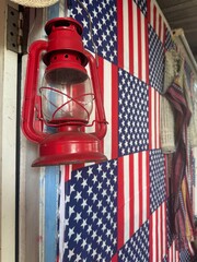 red lantern on a wall