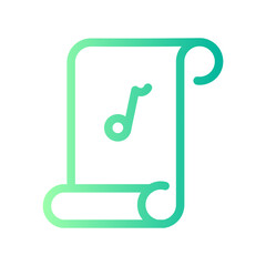 music sheet gradient icon