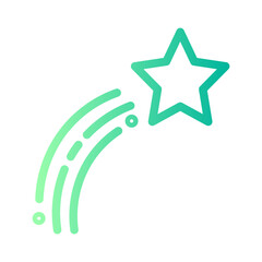 shooting star gradient icon