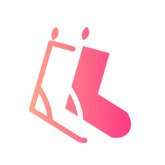 christmas sock gradient icon