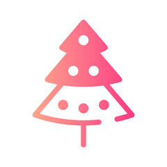 christmas tree gradient icon
