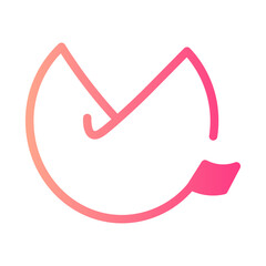 fortune cookie gradient icon