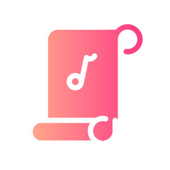 music sheet gradient icon