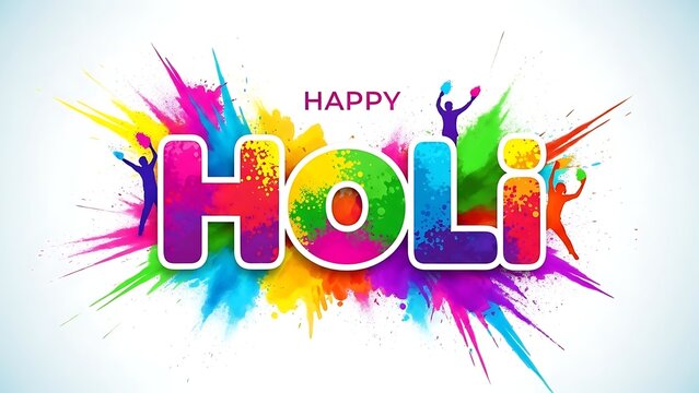 Happy Holi Festival Celebration with Vibrant Colors and Festive Mood for Joyful Occasions and Cultural Expression