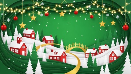 Whimsical winter village