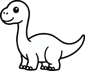 dinosaur silhouette black white lineart museum science poster vector