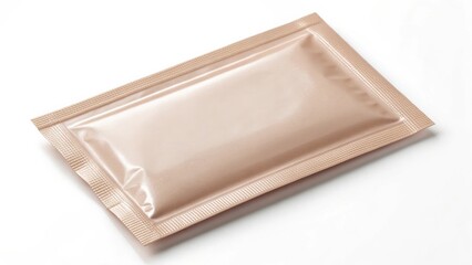 3D Packaging Mockups Packaged powder sachet for various uses, featuring a sleek design.