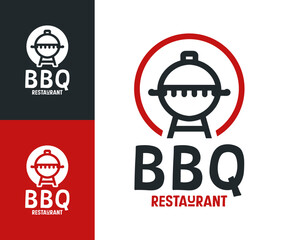BBQ Restaurant Logo Classic Charcoal Grill Branding