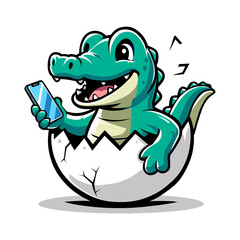 Baby Croc's First Smartphone Moment