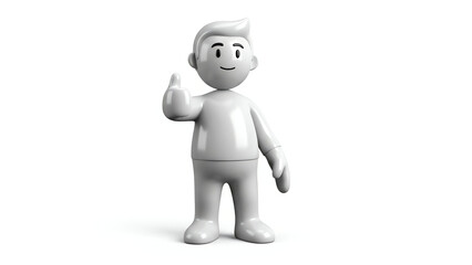 Fototapeta premium Stylized human figure giving thumbs up