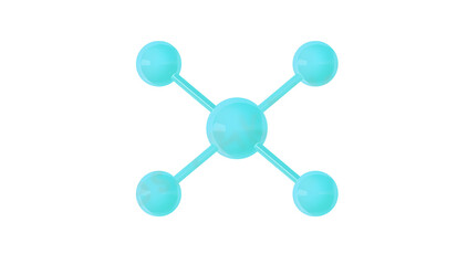 Molecular Structure Clipart PNG &ndash; Atom Bonds Science Icon (Transparent Background)