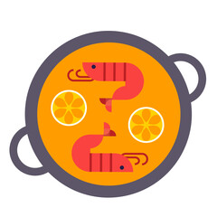 spanish paella vector illustration