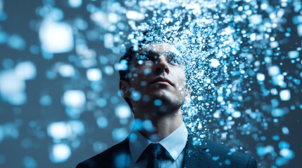 Business leader evaluating AI-generated financial growth insights