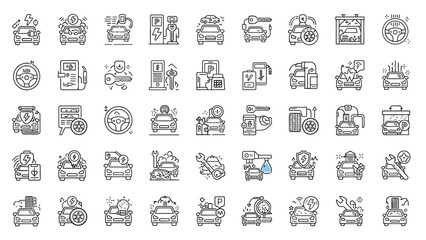 Business web icons set collection illustration design pattern with people symbol sign vector arrows for internet computer travel